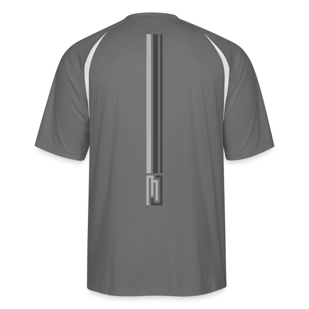 MJ Crest - Back Stripe - Performance T - Mens - MJ507 - dark gray/white