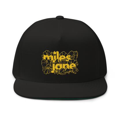 LTD. Ed MJ #005 - Floral Gold - Flat Billed - Yupoong Snapback