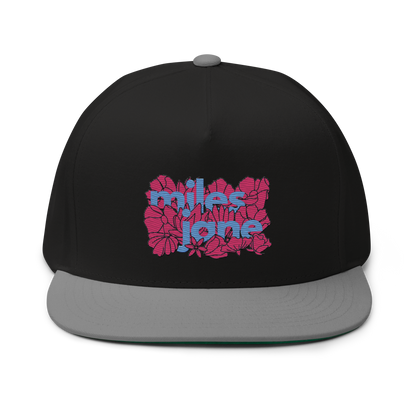 LTD. Ed MJ #005 - Floral  Neon - Flat Billed - Yupoong Snapback