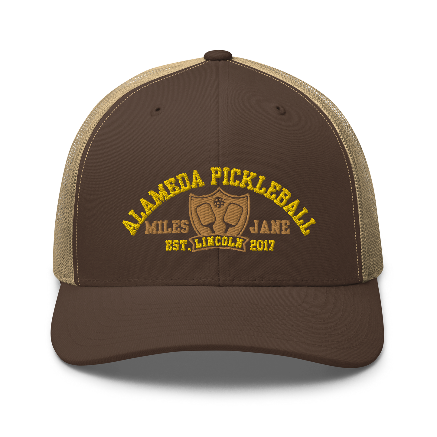 Alameda Pickleball Shield Solid - Retro Trucker Hat (Yupoong) MJ242