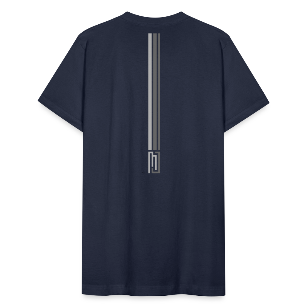 MJ Crest - Back Stripe - Unisex Tee - MJ508 - navy