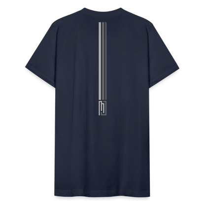 MJ Crest - Back Stripe - Unisex Tee - MJ508 - navy