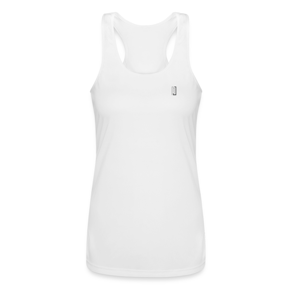 MJ Crest - Back Stripe -Racerback Tank - Womens - MJ510 - white