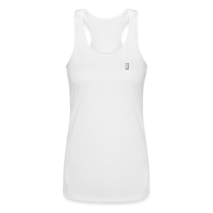 MJ Crest - Back Stripe -Racerback Tank - Womens - MJ510 - white