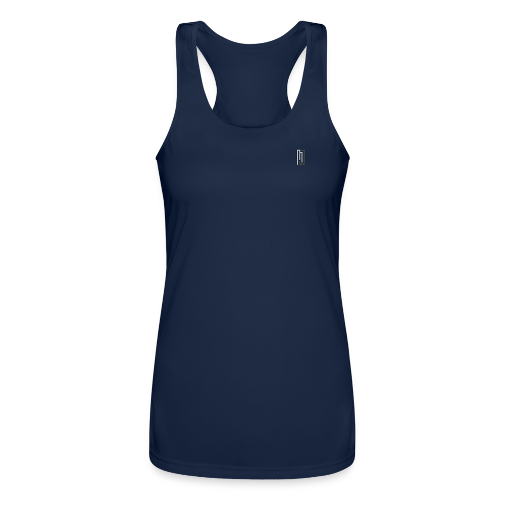 MJ Crest - Back Stripe -Racerback Tank - Womens - MJ510 - navy