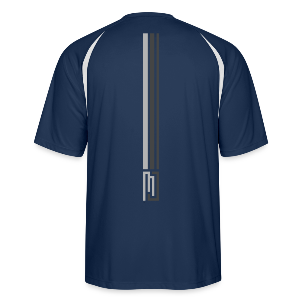 MJ Crest - Back Stripe - Performance T - Mens - MJ507 - navy/white