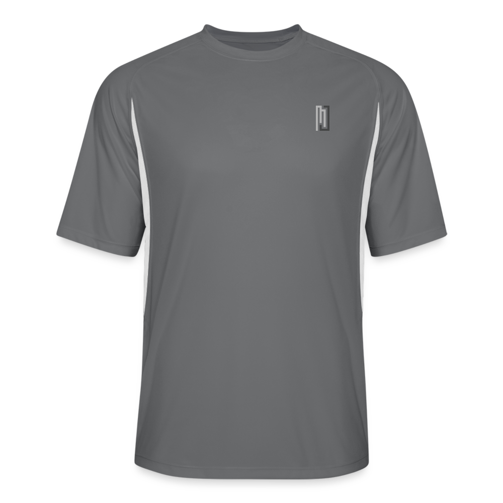 MJ Crest - Back Stripe - Performance T - Mens - MJ507 - dark gray/white