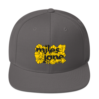 LTD. Ed MJ #005 - Floral Yellow - Flat Billed - Yupoong Snapback